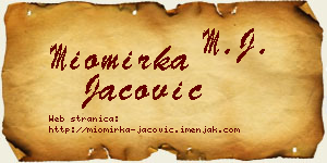 Miomirka Jačović vizit kartica